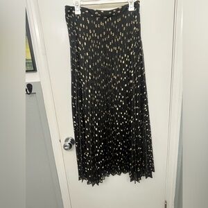 Chico's Black Maxi Skirt with Gold Accents